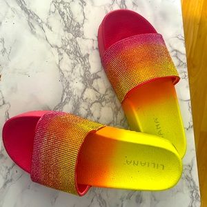 Glitter shoes with platform